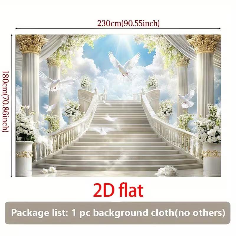 2D Englisches Himmelsstufen-Hintergrund für Taufe