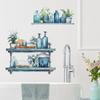 Fun-f58 Shelf Vase Bathroom Bathroom Wall Beautification Decorative Wall Stickers