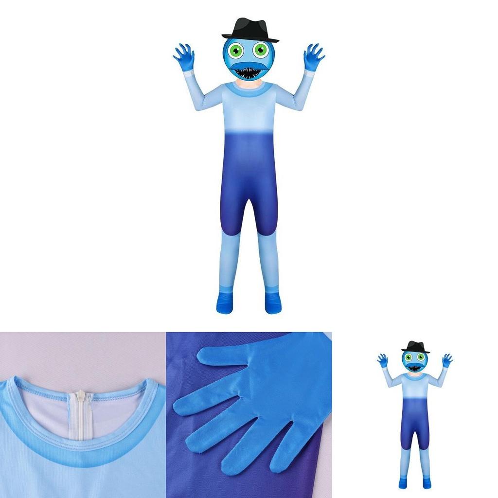 Tute Papà Huggy Wuggy di Poppy Playtime per Adulti e Bambini per Cosplay e Feste in Costume!