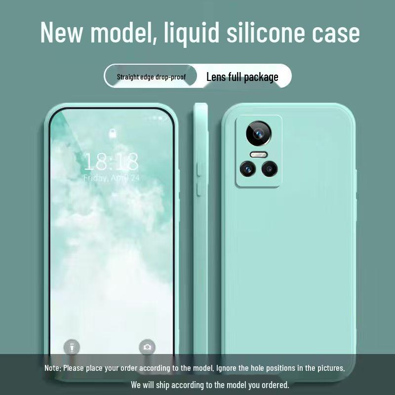 Realme GT Neo 3 Solid Color Rubik's Cube Liquid Case - Full Coverage Drop Protection Soft Case