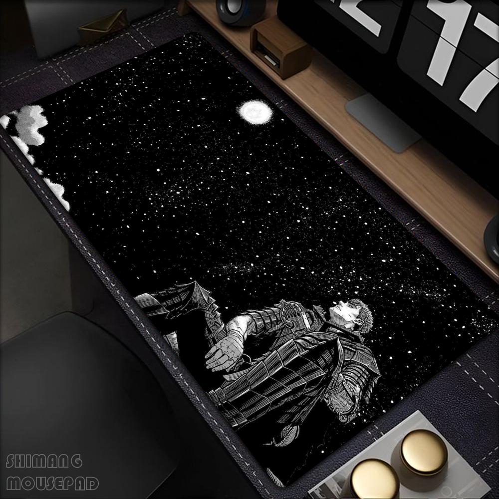 Großes Mauspade Anime Berserk Gamer Tastatur Mausepad Große Gummi Gaming Matte Guts Schwert in Berserk Mauspade PC Schreibtisch Mädchen Schrank