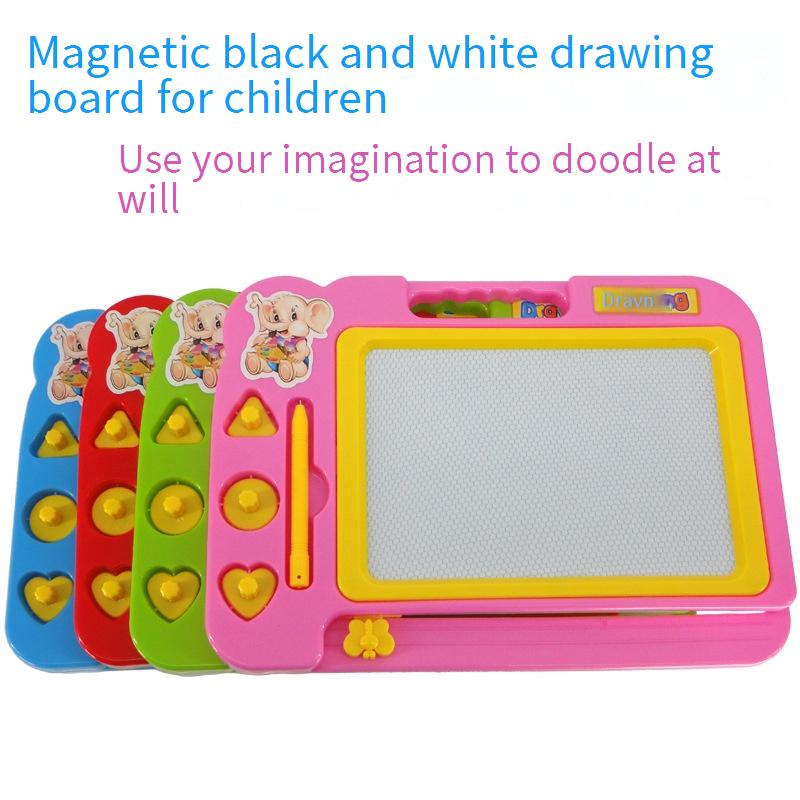 Kids Magnetic Drawing Board - black white Doodle Pad & Educational Art Toy, Best Gift for Children (Graffiti Set)
