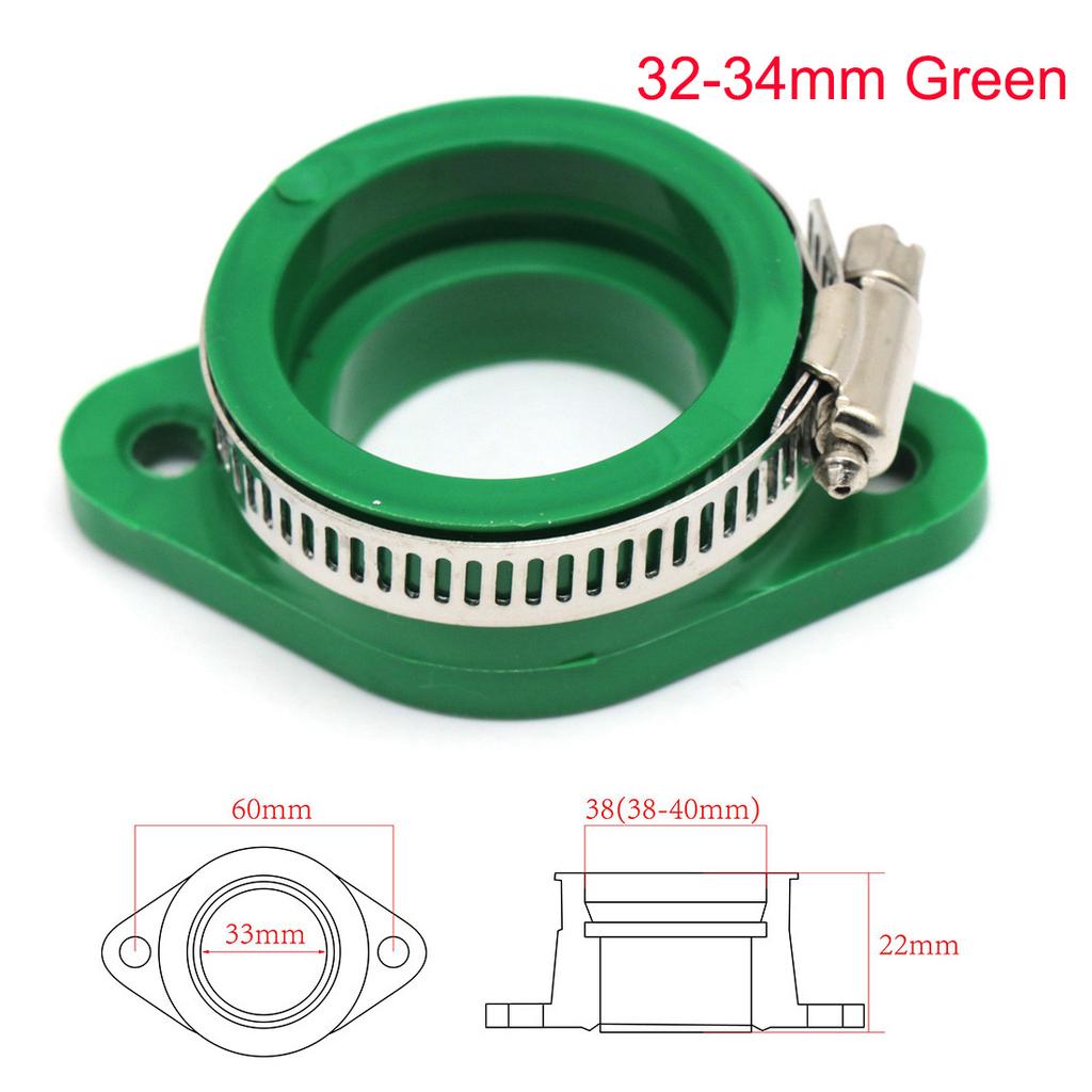 Motorcycle Pit Dirt Bike Carburetor Adapter Inlet Intake Pipe Rubber Fit for KEIHIN MIKUNI KOSO PE PWK 21-34mm Air Intake
