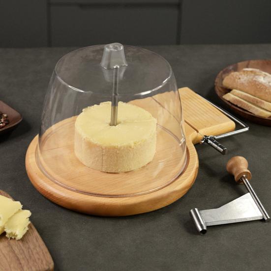 Cheese Curler Wheel Slicer Stainless Steel Cheese Shaver Cutter Hard Cheese Chocolate Beech Wood Base Flower Maker Tool