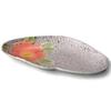 Takumifu Arita Ware 20cm Platinum Flower-Shaped Long Plate In an Ark Shell Design, Made In Japan