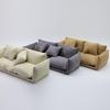 1Set Children Pretend Enjoy Toy – 1:12 Mini Italian Leather Sofa and Chairs Simulated Living Room Furniture designed for Dollhouse DecorandScene