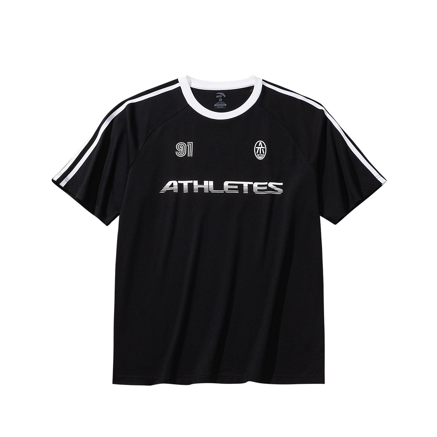 ANTA T Shirts Men s Basic Black 2 Crew Neck 952628114-2 L