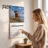Akademisk Årsplanlægningsværktøj 2027 Skotsk Højlandskvæg Vægkalender, 12-Måneders Eventyr-Tema Planlægger med Spiral Kalenderbinding, Tykt Papir til