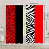 Two Black Red Zebra Leopard Print Curtains Suitable Filtering Light Bedroom Office Kitchen Living Room Made Of Polyester Sitting Window Treatment