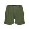 Women's Fashion Sexy High Waist Casual Cotton Stretch Single Cotton Twill Waist Pleated Summer Three-quarter Shorts With Pockets