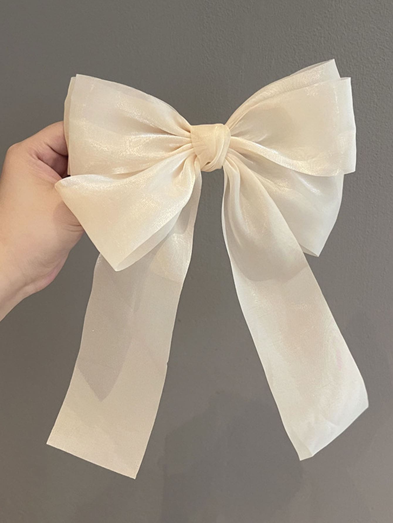 

1Pcs Fashion Mesh Streamer Bow Hair Clip For Women Hair Accessories