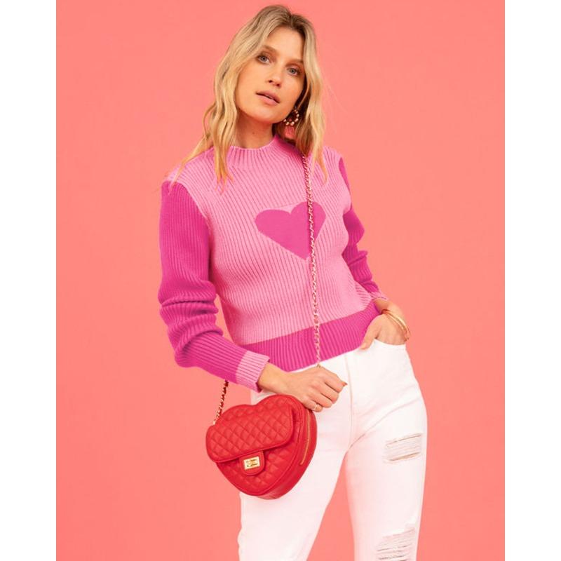 

YYFS Women s Fashion Casual Fall Winter Love Letter Print Long Sleeve Half Turtleneck Tops Women s Clothing Woolen Knitwear Sweaters XL розы красного