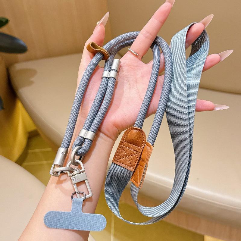 Adjustable Crossbody Phone Lanyard Detachable Clip Anti-Lost Fit All Phone Cases Mobile Strap for Travel Shopping