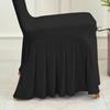 Premium Black Banquet Chair Cover With Ruffles
