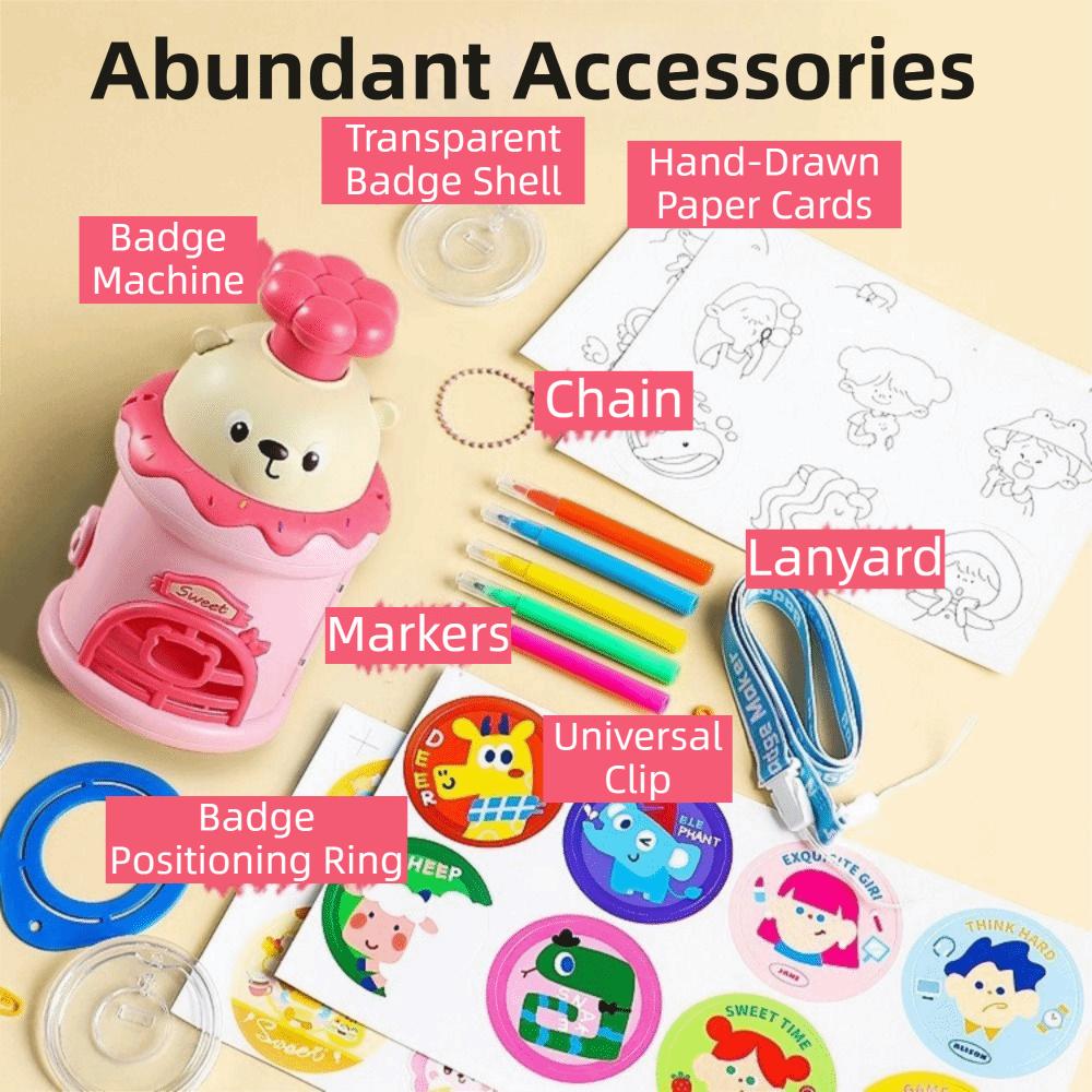 Reusable Badge Press Machine Manual Press Badge Press Machine Kit Art Handicraft
