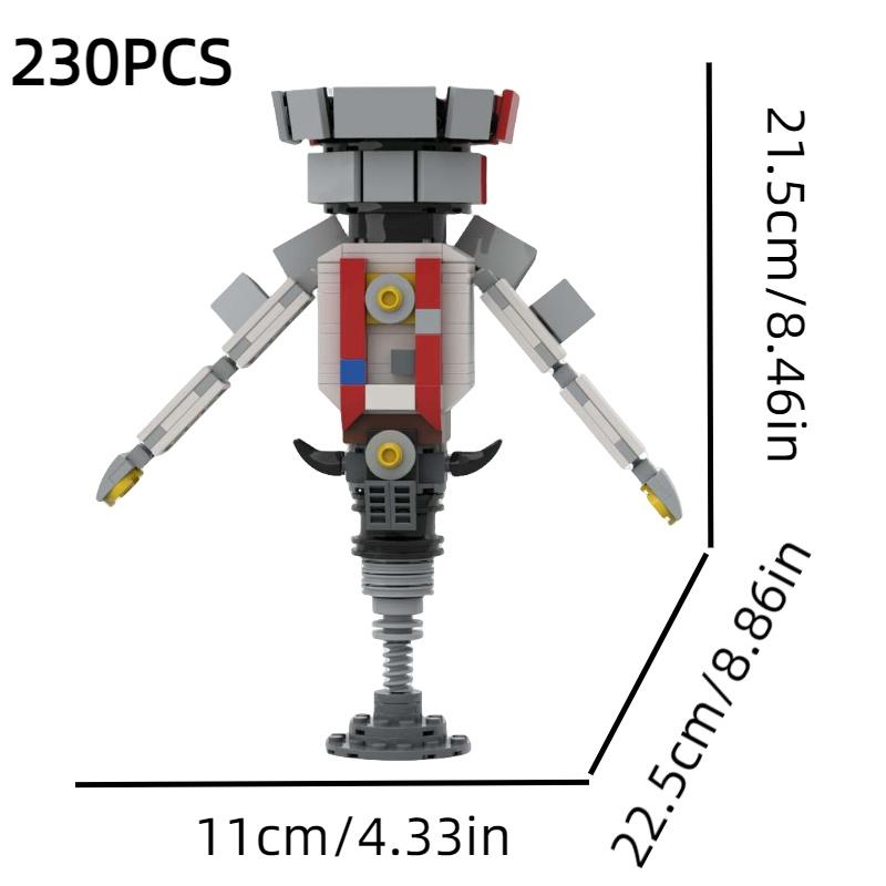 Скибиди Туалет Конструктор 230 шт. АБС-пластик Сделай сам Игрушка для детей Дизайн Человек-лампочка