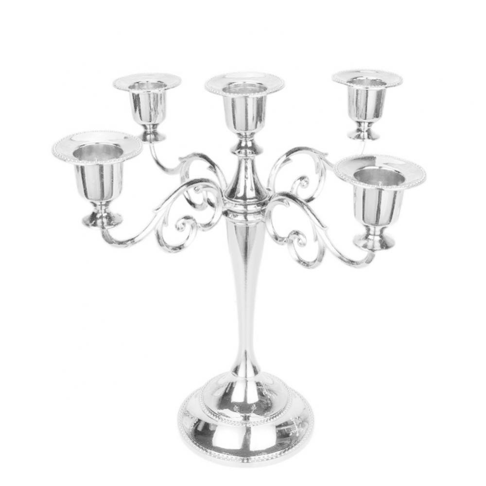Candlestick Metal Romantic Holder 3/5-Arm Candle Dinner Nordic Style Metal Candle Holder Centerpieces For Holiday Wedding Decor