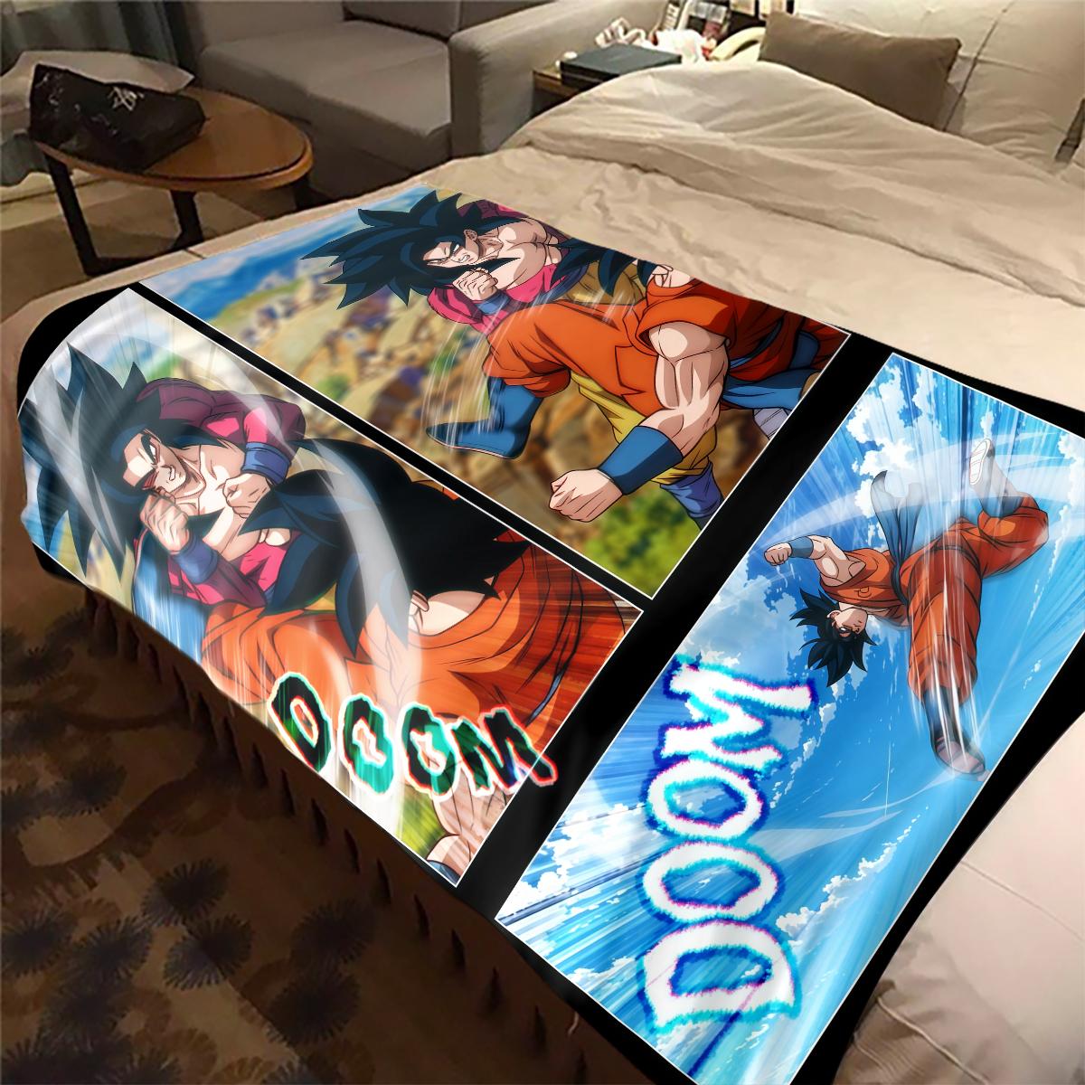 

1PC DRAGON BALL Print Flannel Blanket, High quality All Seasons, Home Decor, Warmth and Comfort, Perfect for Christmas Gifts 80cm x 120cm