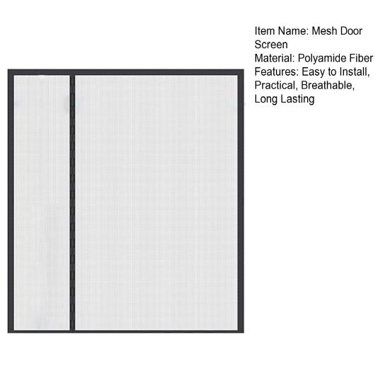 Left Right Side Opening Wide Magnetic Screen Door Scratch-Resistant Universal Fit Easy To Install Magnetic Closure Sliding Mesh French Door Screen
