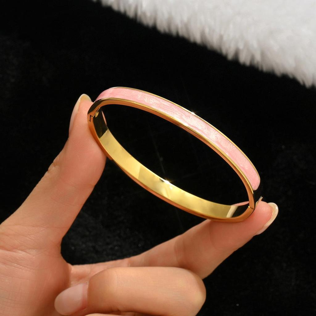 Elegantes Zirkonarmband - Weißer Titanstahl für Damen