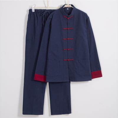 Hauts et pantalons traditionnels en coton pour hommes, style chinois, Kung Fu, Tai Chi, Hanfu, Tang, uniforme, ensembles de vêtements de mode orientale