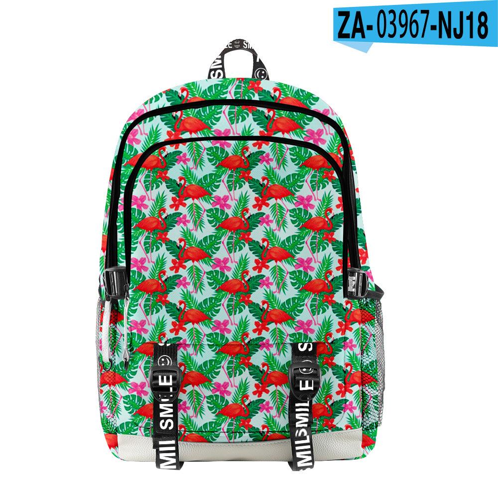Klassieke Nieuwigheid Coole Flamingo 3D Print Student Schooltassen Unisex Oxford Waterdichte Notitieboek multifunctionele Reistassen