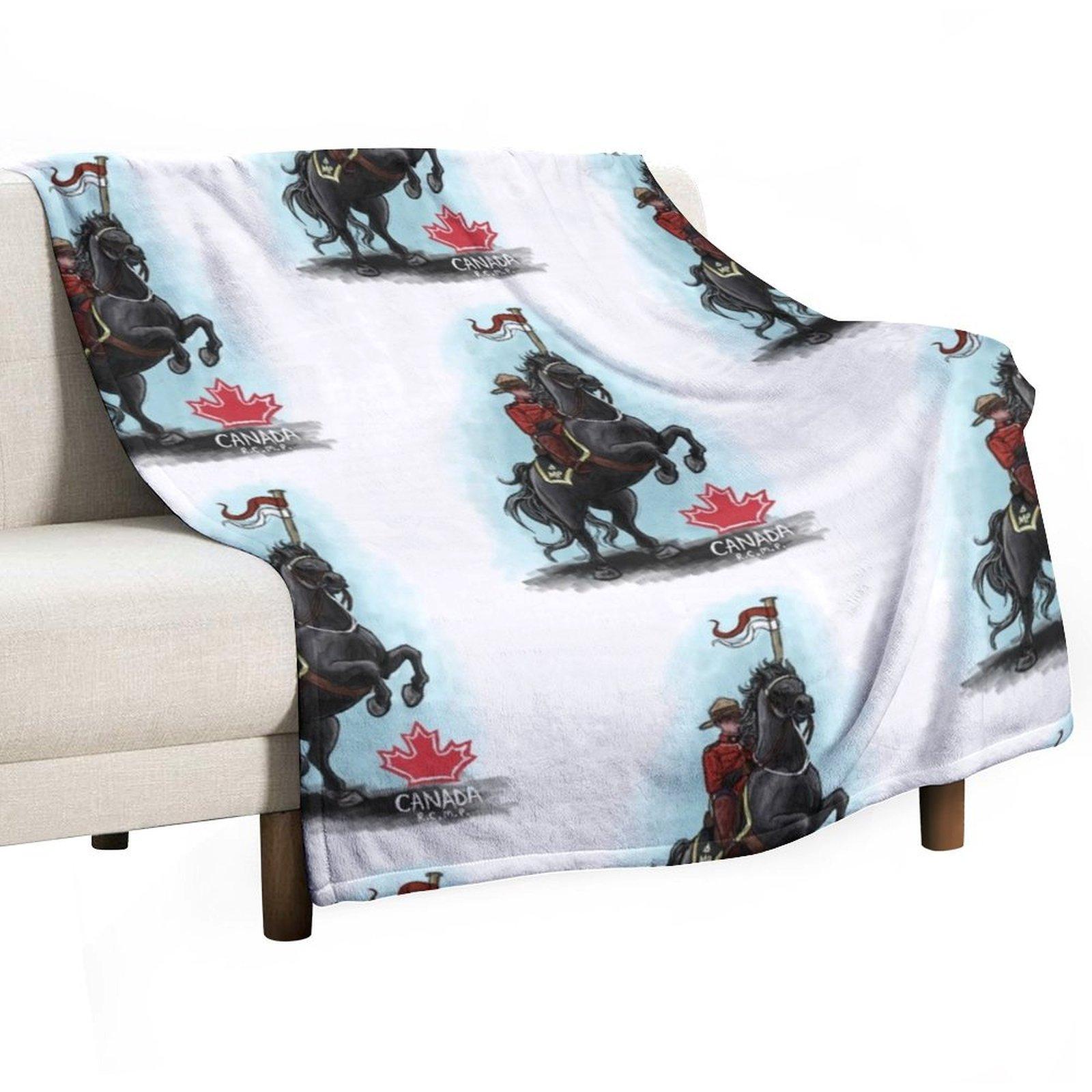 Royal Canadian Mounted Police (R.C.M.P) Throw Blanket Plaid blankets and throws Luxury Designer Designers Blankets 30x40in