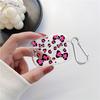 Pink Bow Tie Leopard Print Clear Earphone Cases Cover Case For Airpods Pro3 Pro2 Pro 4 3 1 2