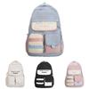 Japanese Style Primary School Girls Backpack Cute Large Capacity Schoolbag High School Campus Wind Double Shoulder Bag White