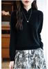 100% Australian Wool Retro Chinese Style Frog Button Sweater - Women's Thick Wool Base Layer for Autumn/Winter 2025.