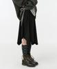 OHESHIO Two Way Asymmetric Jersey Skirt, Black