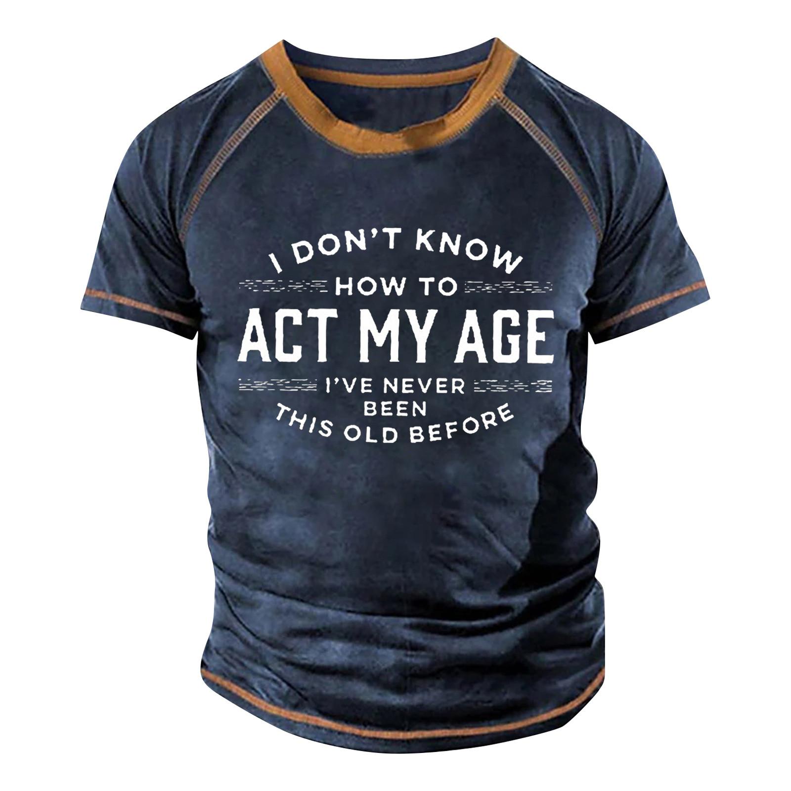 Мужская футболка реглан в стиле ретро с коротким рукавом и круглым вырезом с буквенным — фото 5