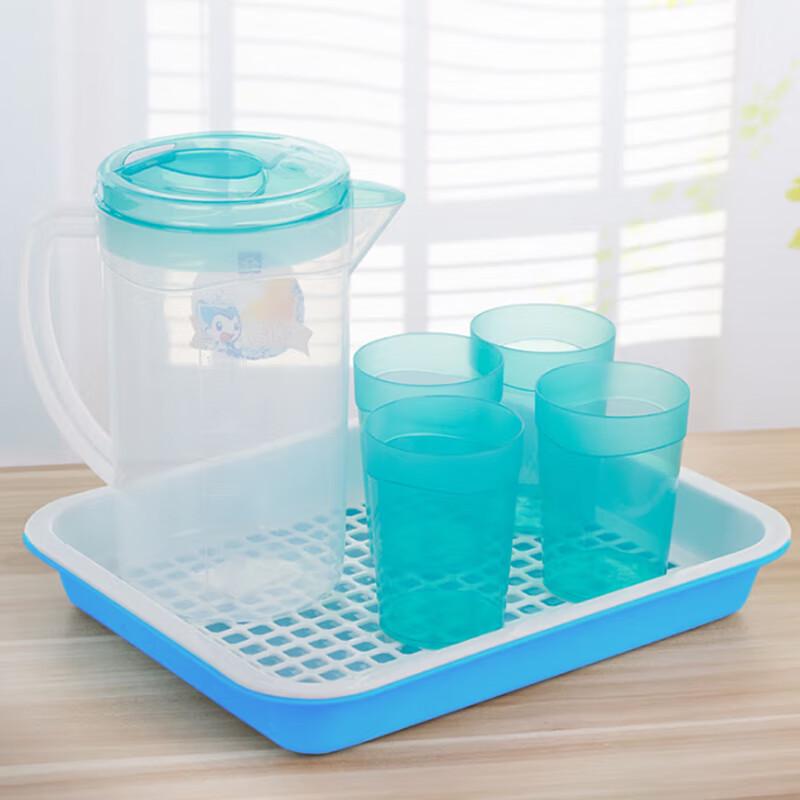 Camellia Double-Layer Plastic Tea Tray Set