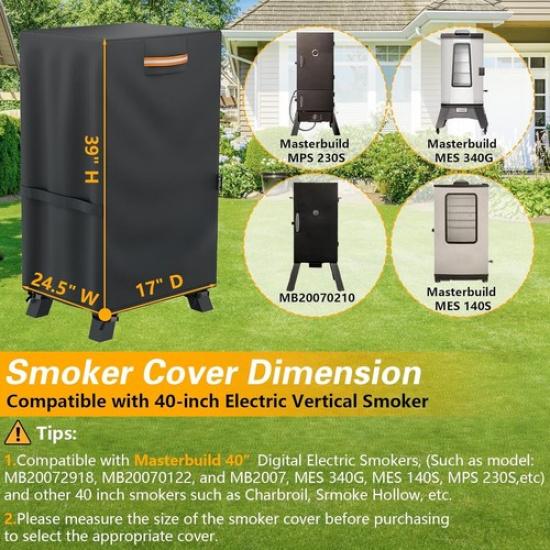 1x 40-inch Vertical Smoker Cover for Masterbuilt 40 in  24.5" W x 17" D x 39"