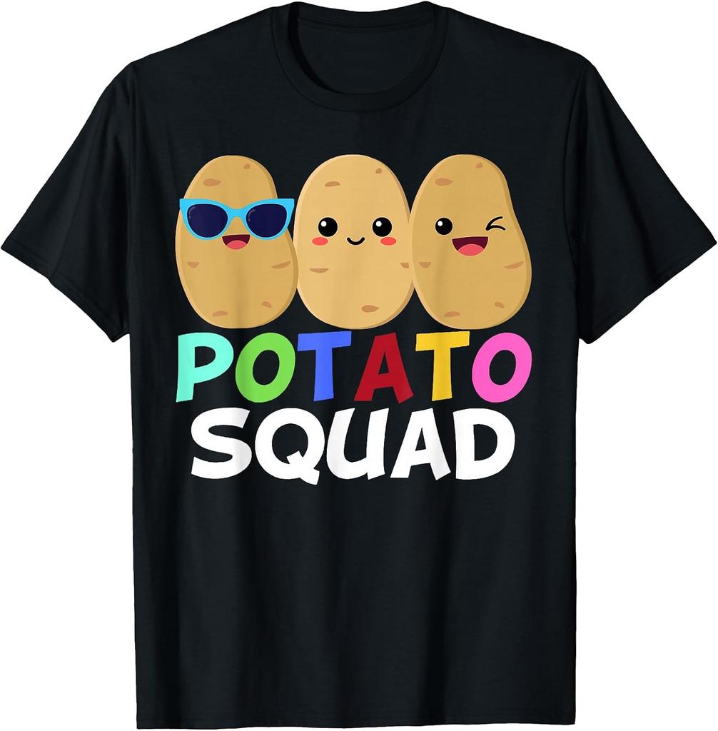 Humorous Potato Squad Graphic Tee for Vegetable Chip and French Fry Lovers