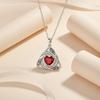Geometric Witch Knot Zodiac Necklace - Celtic Pendant with Twelve Stones Holiday Gift