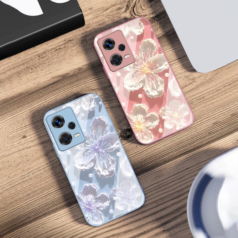 Oil painting of sunflowers For Xiaomi 14 Ultra 13 Lite Redmi Note 13 11 Pro 12 Plus Poco X6 3 Pro F4 6 GT Tempered Phone Case