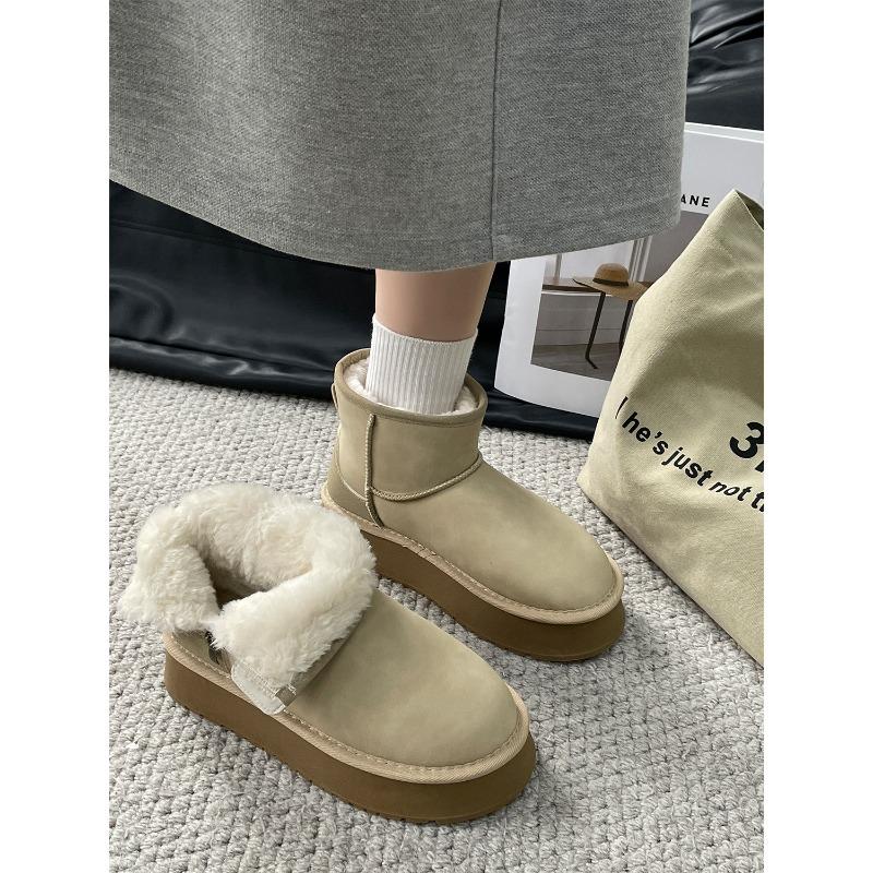 New Product Hot Sale Winter New Velvet Thickened Snow Boots Women's Thick-soled Warm Cotton Boots 3408