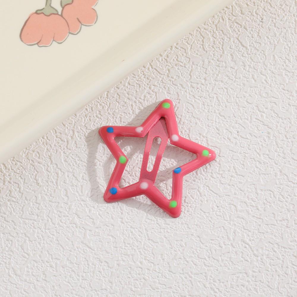 Children's Candy Color Star Hair Clips - Small Size BB Bangs Accessories
