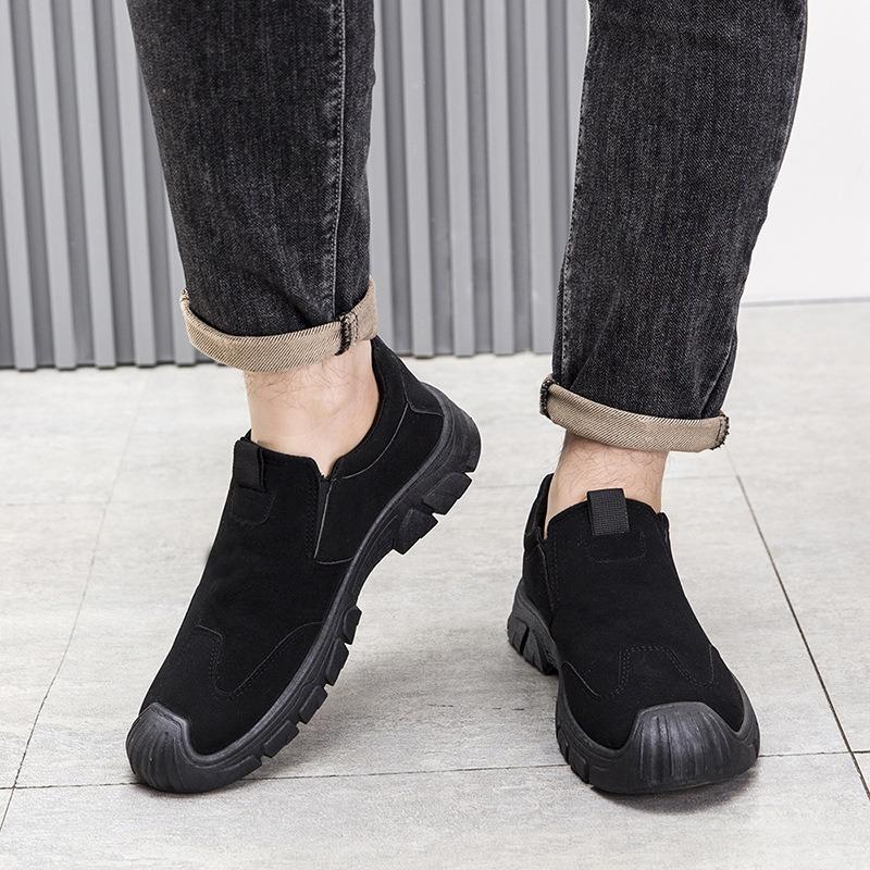 New Men's Shoes, Elderly Casual Dad Shoes, Spring and Summer Breathable One-pedal Work Labor Insurance Shoes, Men