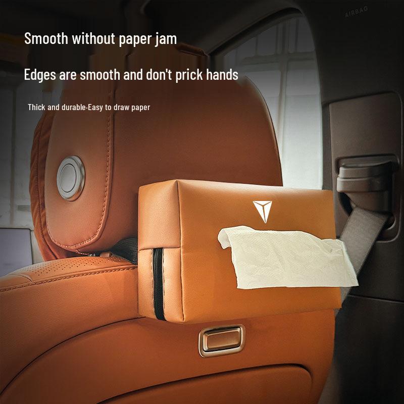 Deep Blue S7 Car Tissue Holder: Armrest & Seat Hanging Napkin Bag