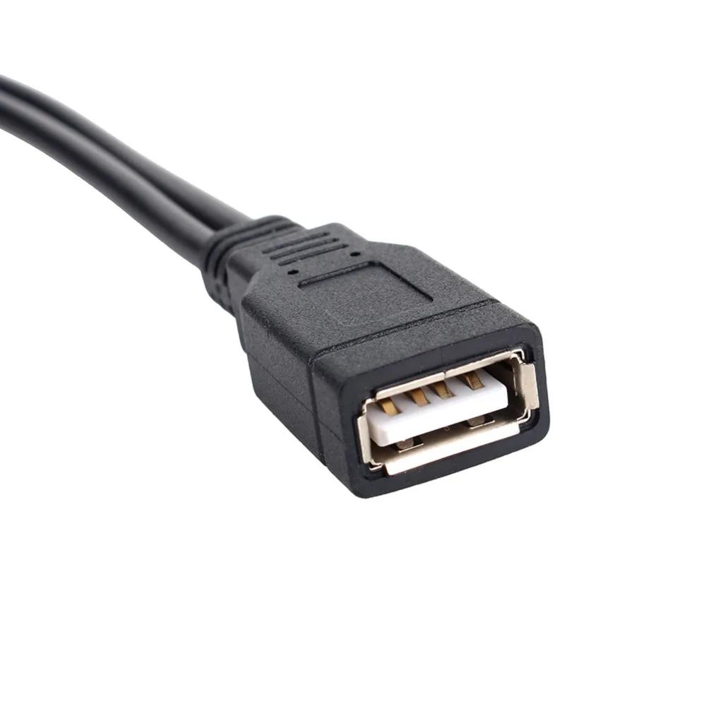 High Quality USB 2.0 Cable USB Double Splitter Adapter Cable One To Two Female To USB 2 Male Charging Data Cable