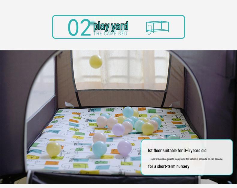 Portable Foldable Baby Bed and Rocker - Newborn Movable Splicing Bedside Crib