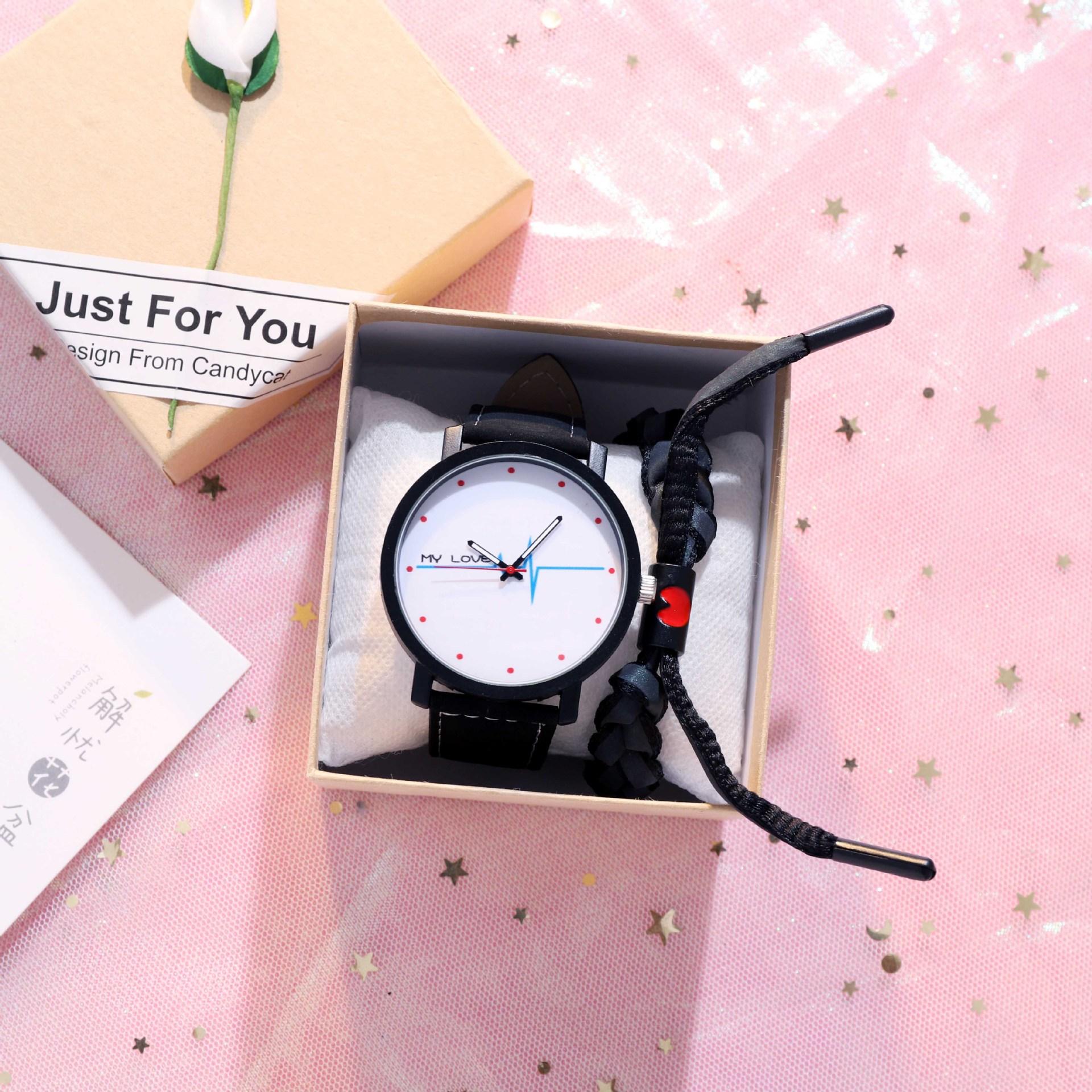 Wind Simple Couple Watch Male And Female Students Fashion Trend Versatile Primary And Secondary School Student Exam Watch Female белый