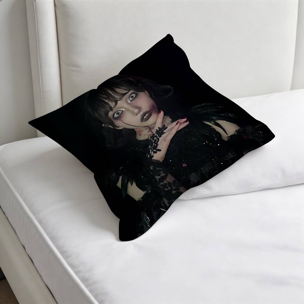 Cute PPhantom SSiita Decorative Square Pillow Cover Soft Comfortable Pillow Case Sofa Bed Home Decoration