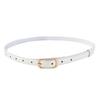 Women Belt Imitation Leather Adjustable Thin Waistband Solid Color Dresses Shirts Tops Waist Belt Versatile Fashion Accessory
