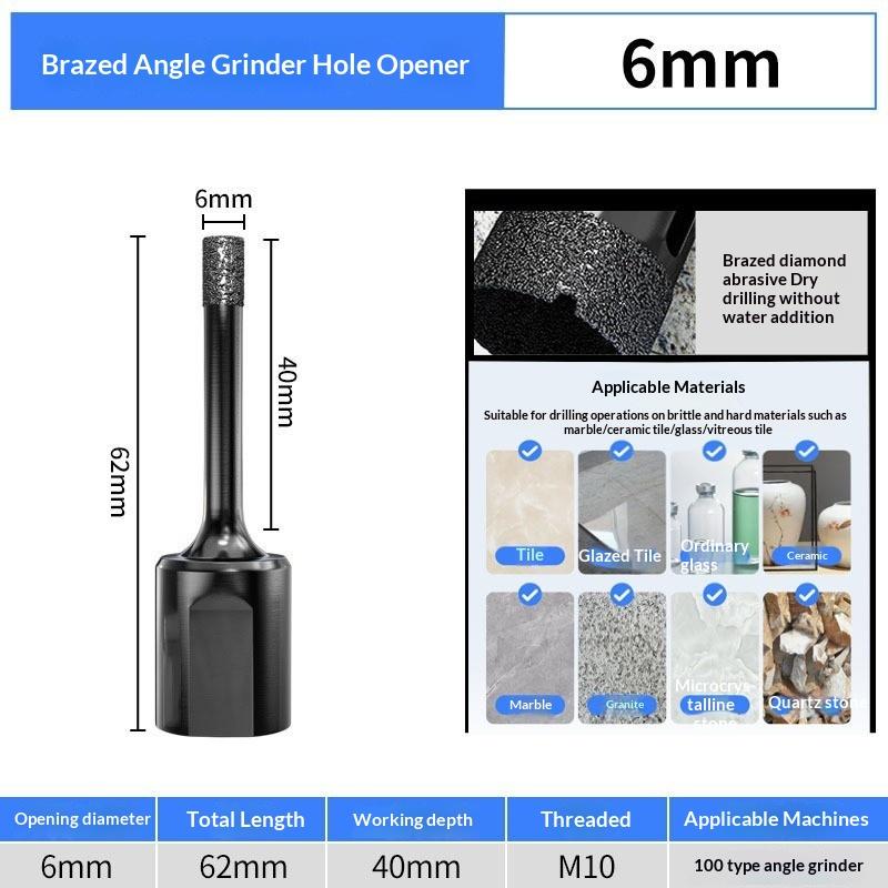 1Pc M10 35Mm Diamond Brazed Dry Core Drill Bit – Hole Saw Cutter For Porcelain Tile, Marble, Glass & Granite
