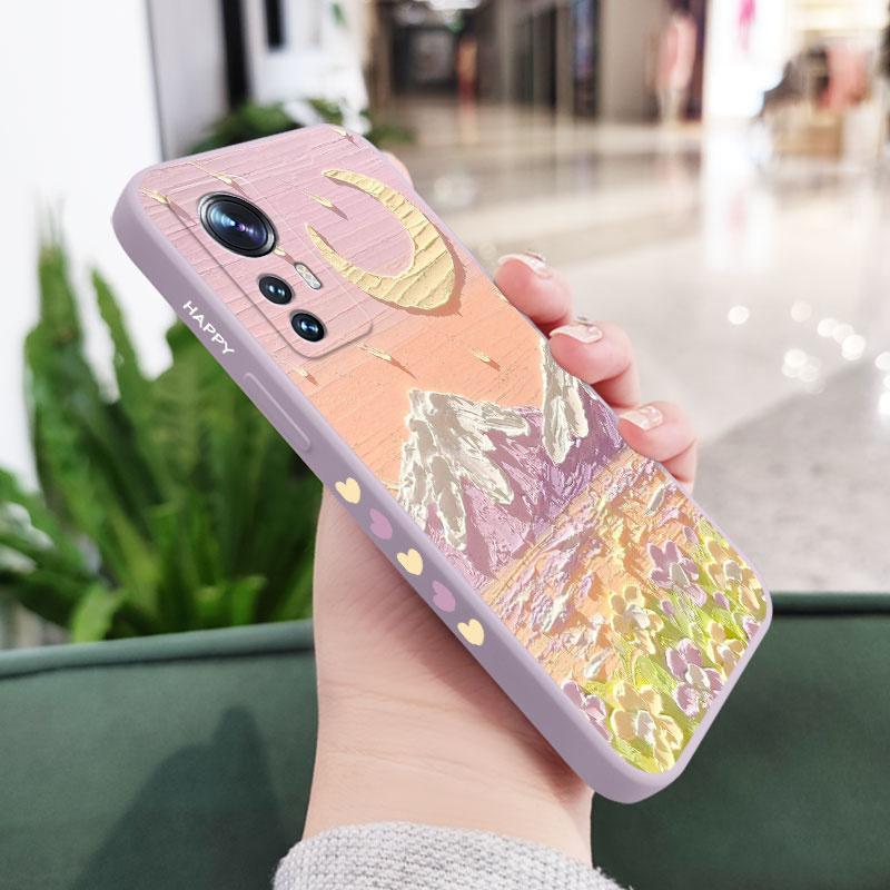 Oil Flowers Phone Case For Xiaomi Mi 15 14T 14 13 13T 12 11 Ultra 10 11T Pro Lite Poco X7 F5 F4 X4 M4 F3 X3 Pro 4G 5G GT Cover