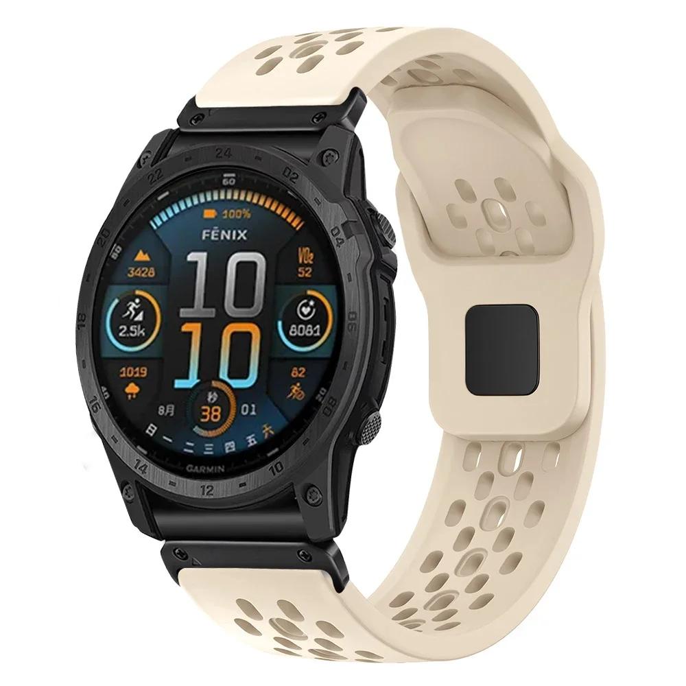 20 22 26mm For Garmin Fenix 8 51mm 7X 7 Pro Fenix 6X 6 5X 5Plus Tactix 7 Quick Fit Sports Silicone Band Forerunner 965 945 Strap