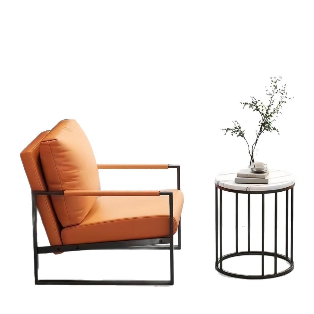 Modern Wrought Iron Sofa Chair - Light Luxury for Living Room or Bedroom
